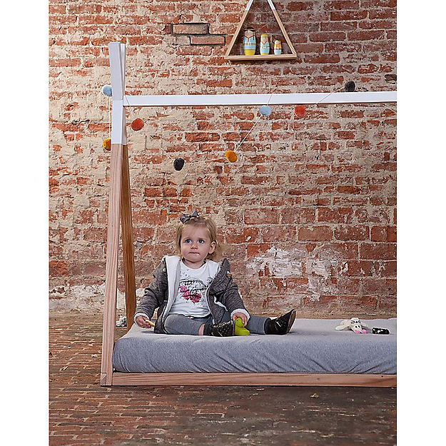 Lettino basso per bambini Montessori Ourbaby - bianco - 140x70 cm